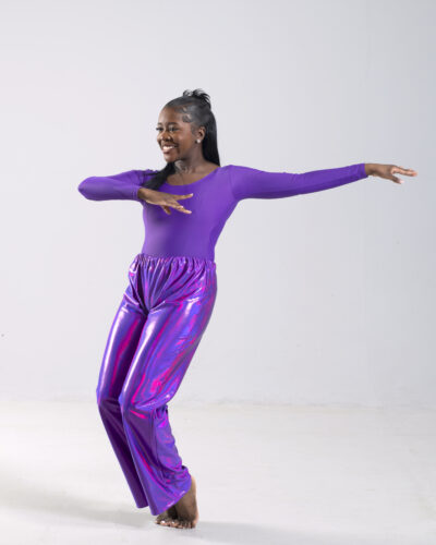 (b) Metallic Pant| Purple & Fuchsia Ombre