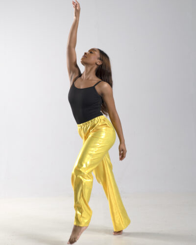 (b) Metallic Pant | Golden Yellow