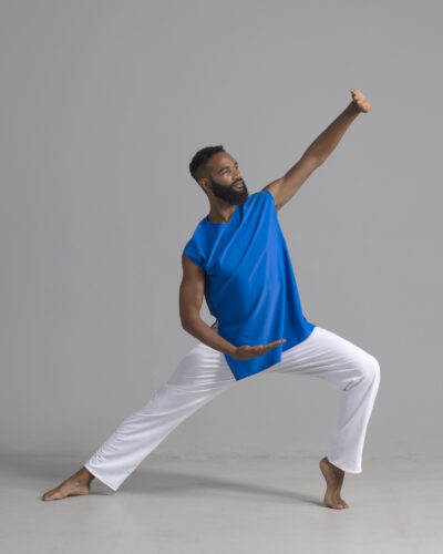 (a) Men's top accented w/ slit | royal blu
