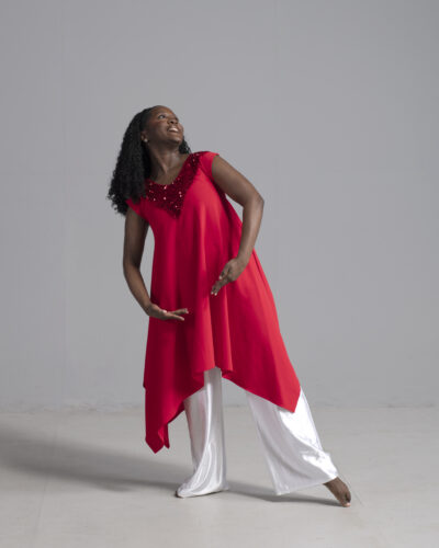 (A) Our Dance Dress with a touch of sequin