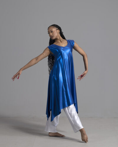 Our Dance Dress | Metallic Royal Blu
